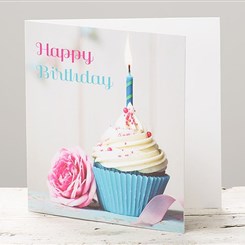 Happy Birthday Cupcake Greetings Card